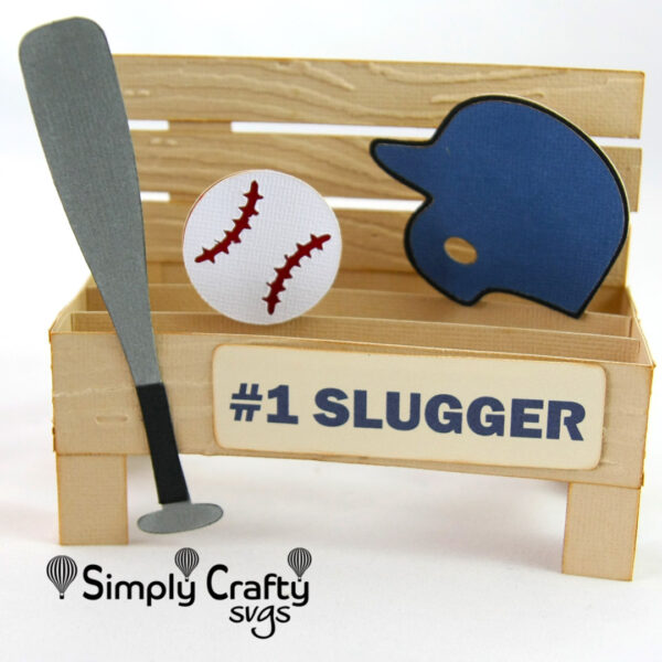 Baseball Bench Box Card SVG