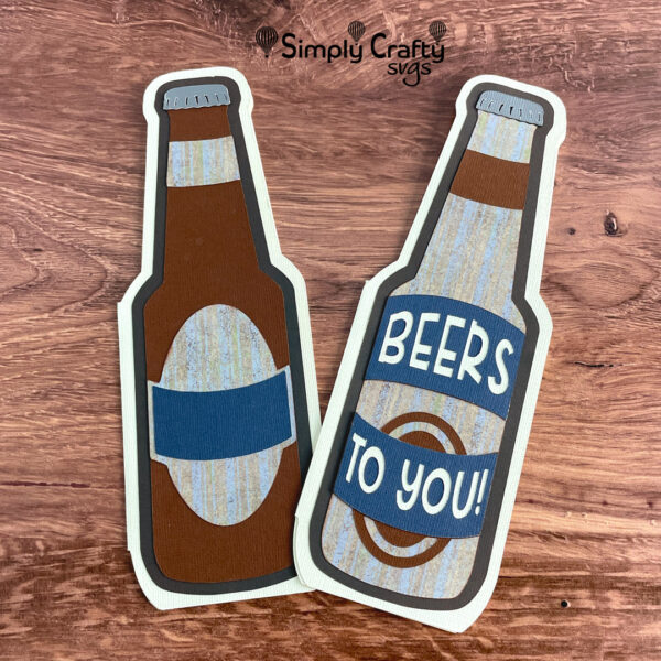 Beer Bottle Card SVG