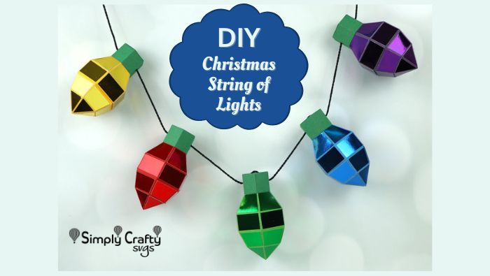 Blog 3D Paper Christmas String of Lights