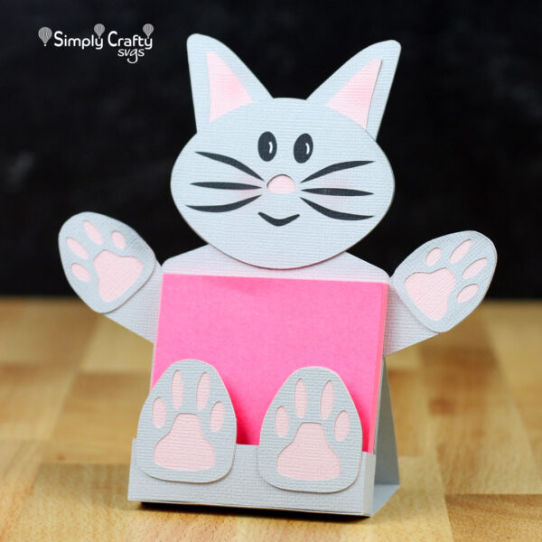 Cat Sticky Notepad Holder SVG