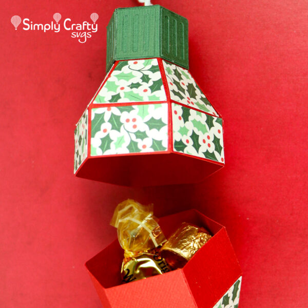 Christmas Light Bulb Box SVG
