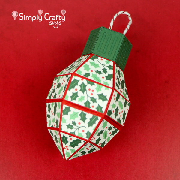 Christmas Light Bulb Box SVG