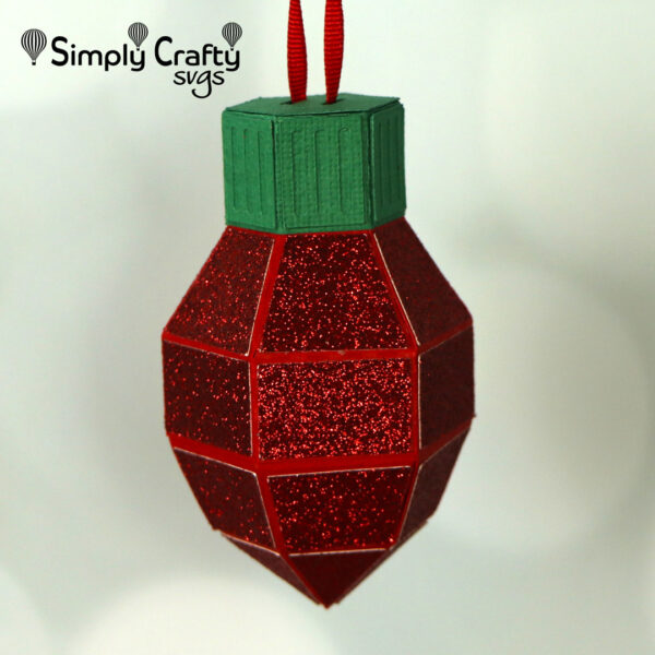 Christmas Light Bulb Box SVG