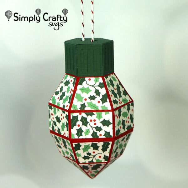 Christmas Light Bulb Box SVG