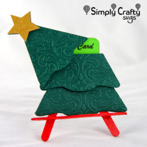 Christmas Tree Gift Card Holder SVG