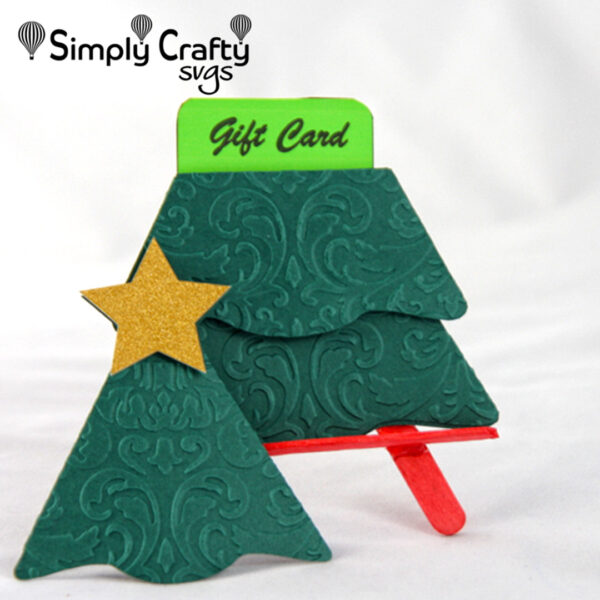 Christmas Tree Gift Card Holder SVG