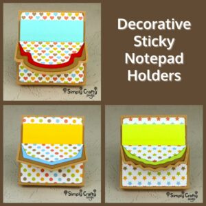 Decorative Sticky Notepad Holder Set SVG