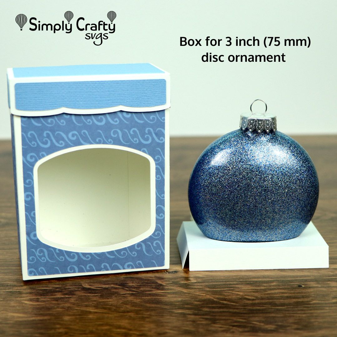 Round Ball Ornament Box 3.25 in SVG File - Simply Crafty SVGs