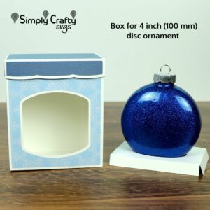 Disc Ornament Box with Lid 4 inches SVG