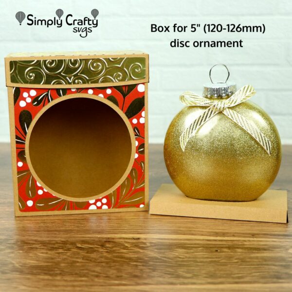 Disc Ornament Box 5 inch SVG