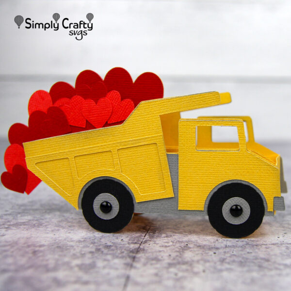 Dump Truck of Hearts Card SVG