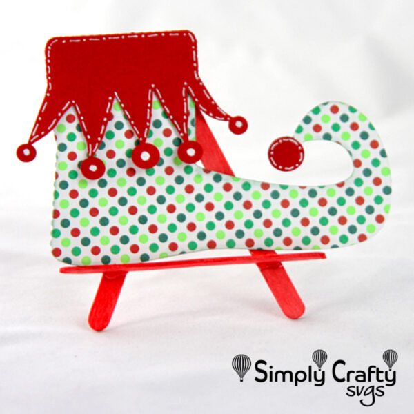 Elf Shoe Gift Card Holder SVG