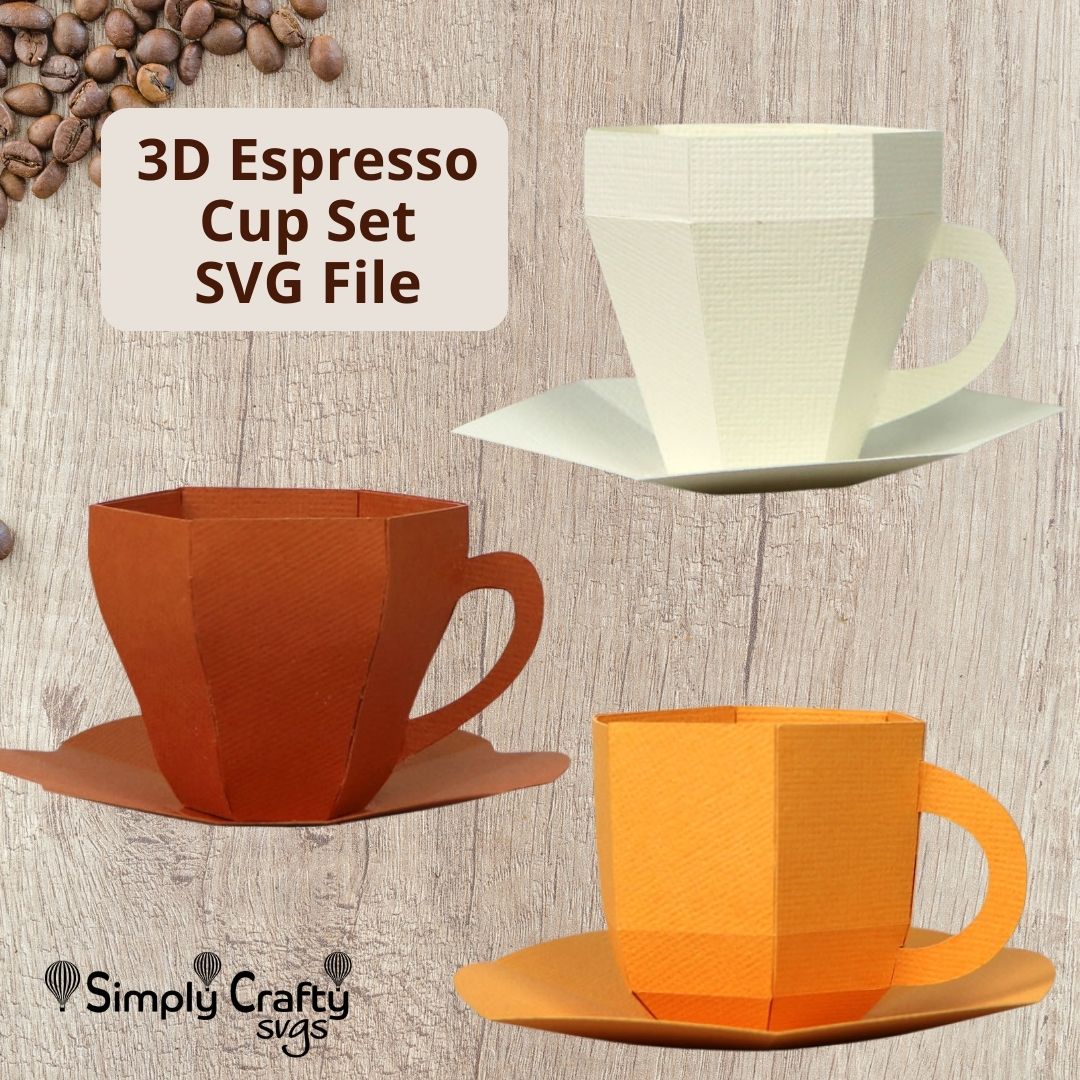 3D Espresso Cup SVG