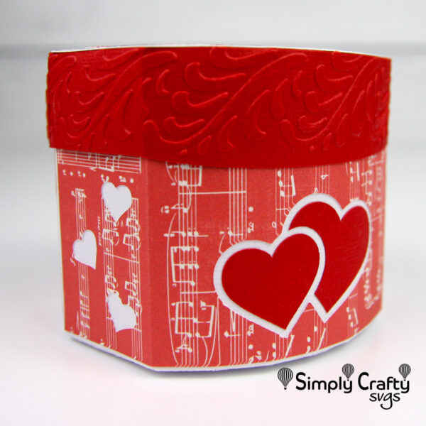 Happy Valentine's Hearts Box SVG