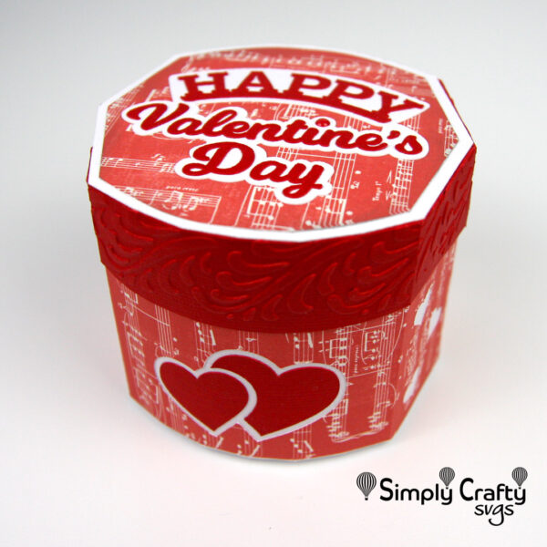 Happy Valentine's Hearts Box SVG