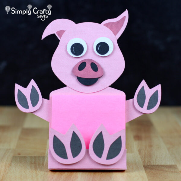 Pig Sticky Notepad Holder SVG