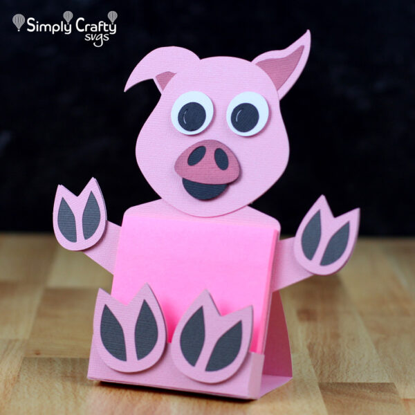 Pig Sticky Notepad Holder SVG