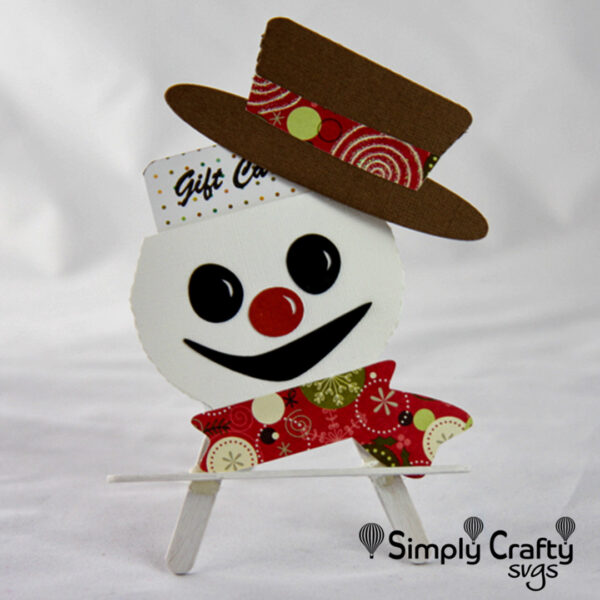 Snowman Gift Card Holder SVG
