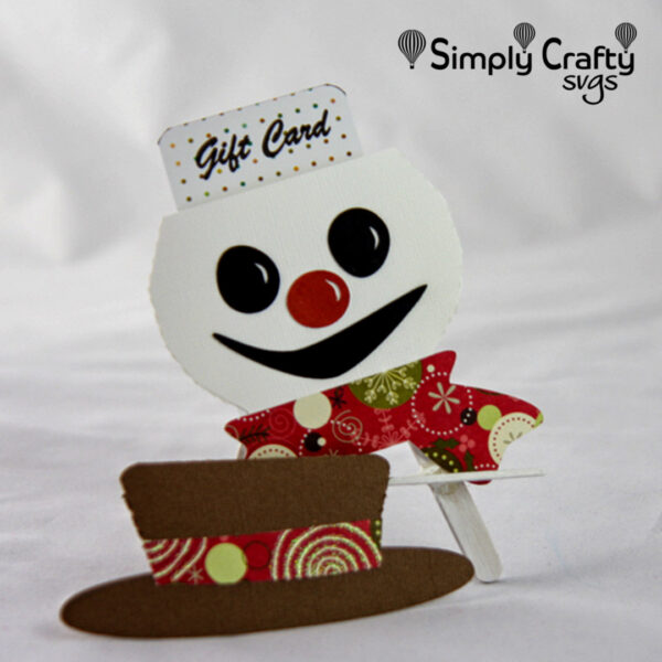 Snowman Gift Card Holder SVG