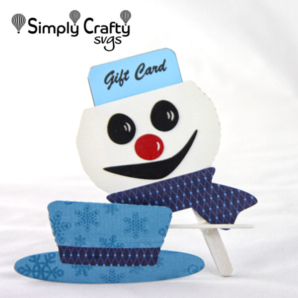 Snowman Gift Card Holder SVG