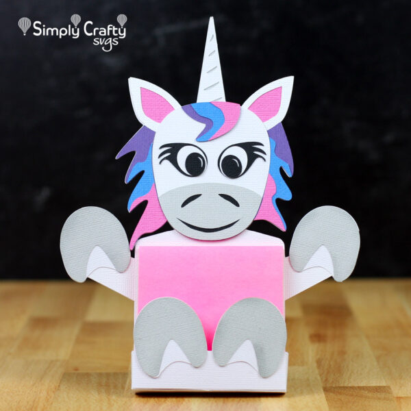 Unicorn Sticky Notepad Holder SVG