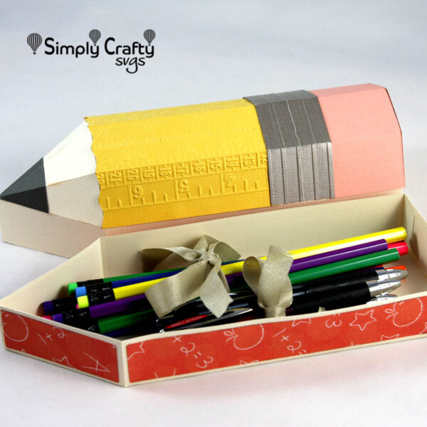 3D Pencil Box SVG