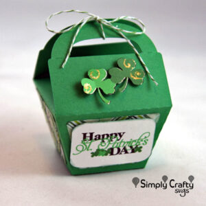 Angled Treat Box with Handle SVG