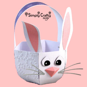 3D Bunny Easter Basket SVG