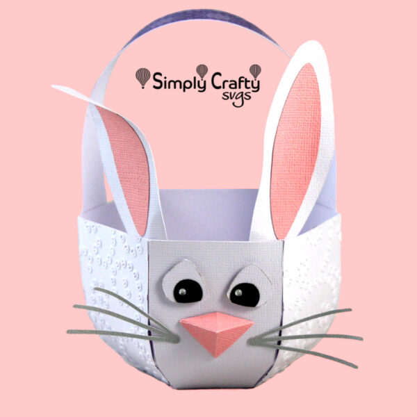 3D Bunny Easter Basket SVG