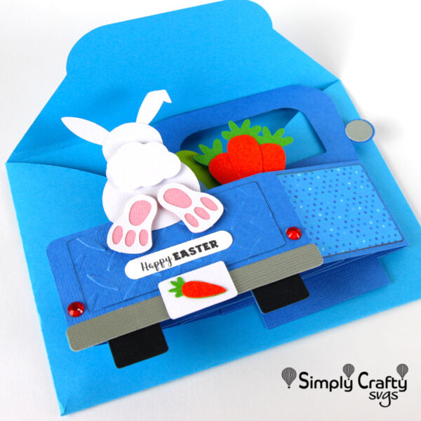 Bunny Truck Card SVG