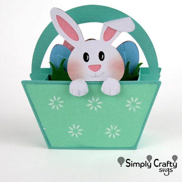 Bunny in a Basket Card SVG