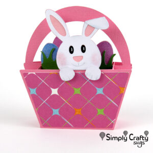 Bunny in a Basket Card SVG