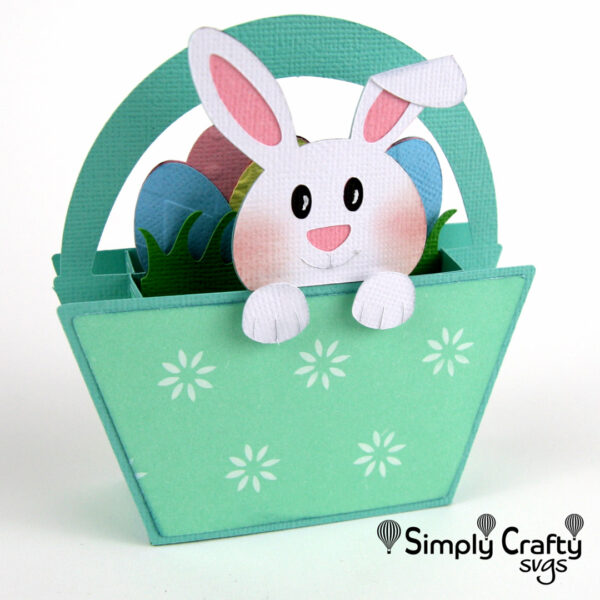 Bunny in a Basket Card SVG