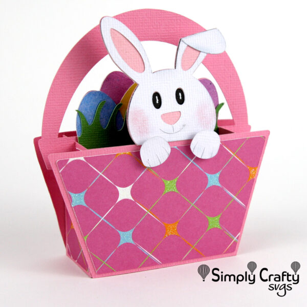 Bunny in a Basket Card SVG