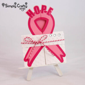 Cancer Ribbon Double Fold Card SVG