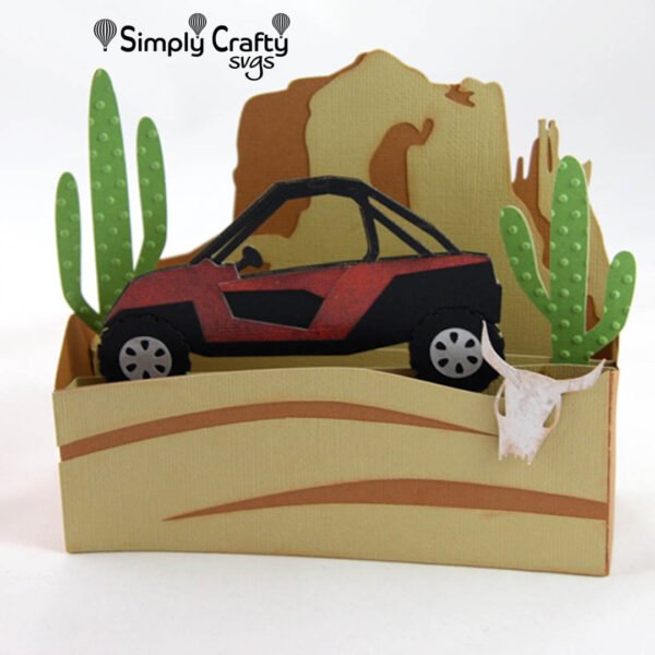 Desert Off-roading Box Card SVG