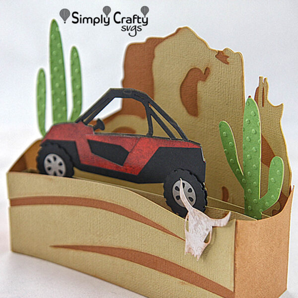 Desert Off-roading Box Card SVG