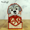 Dog Love Box Card SVG