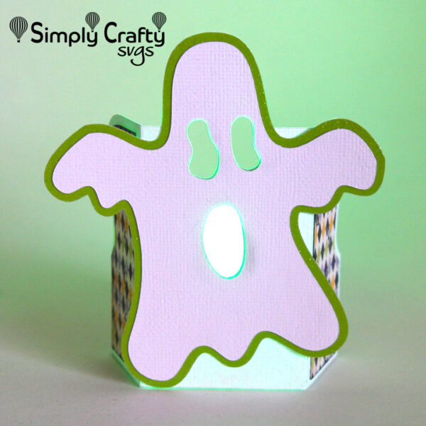 Ghost Tea Light Holder SVG