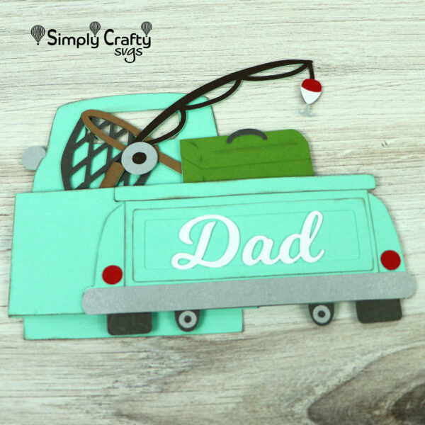 Going Fishing Truck Card SVG