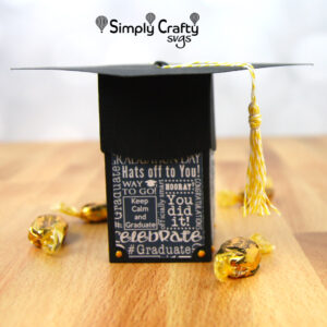 Graduation Cap Box SVG