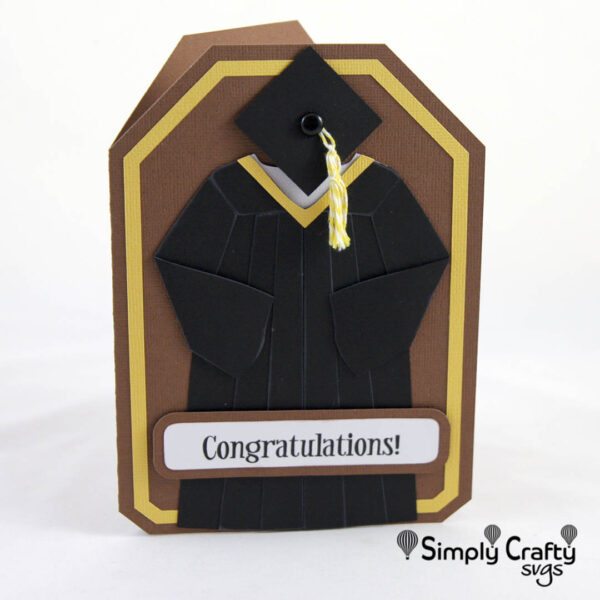 Graduation Gown Card SVG