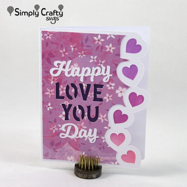 Heart Border Love Card SVG