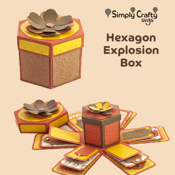 Hexagon Explosion Box SVG