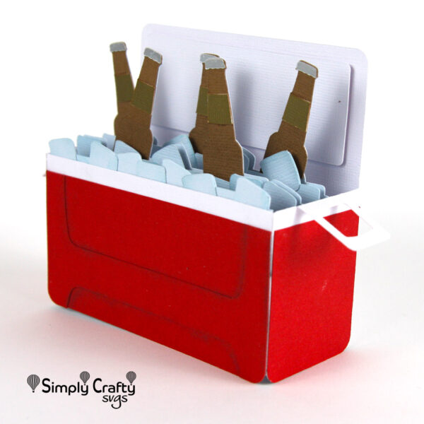 Ice Cooler with Bottles Card SVG