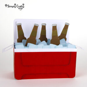 Ice Cooler with Bottles Card SVG