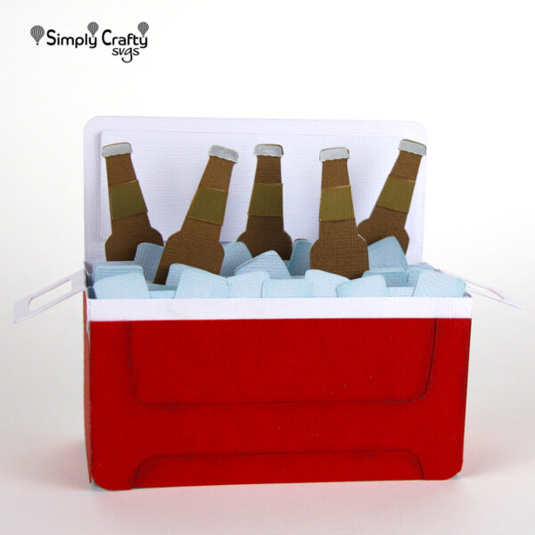 Ice Cooler with Bottles Card SVG