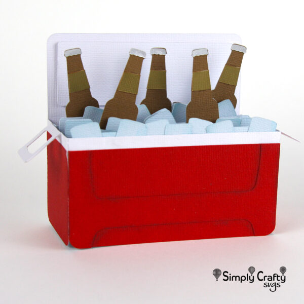 Ice Cooler with Bottles Card SVG