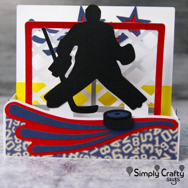 Ice Hockey Goalie Card SVG