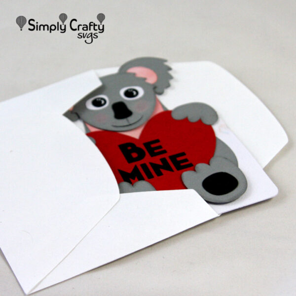 Koala Valentines Day Card SVG